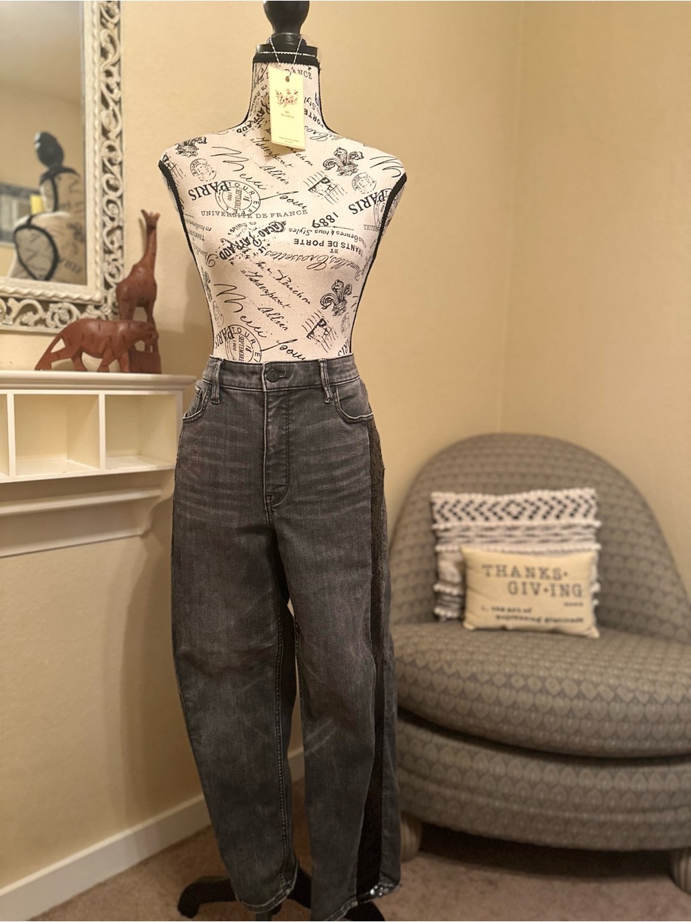 WHBM High-Waist Two-Tone Gray Women's Jeans